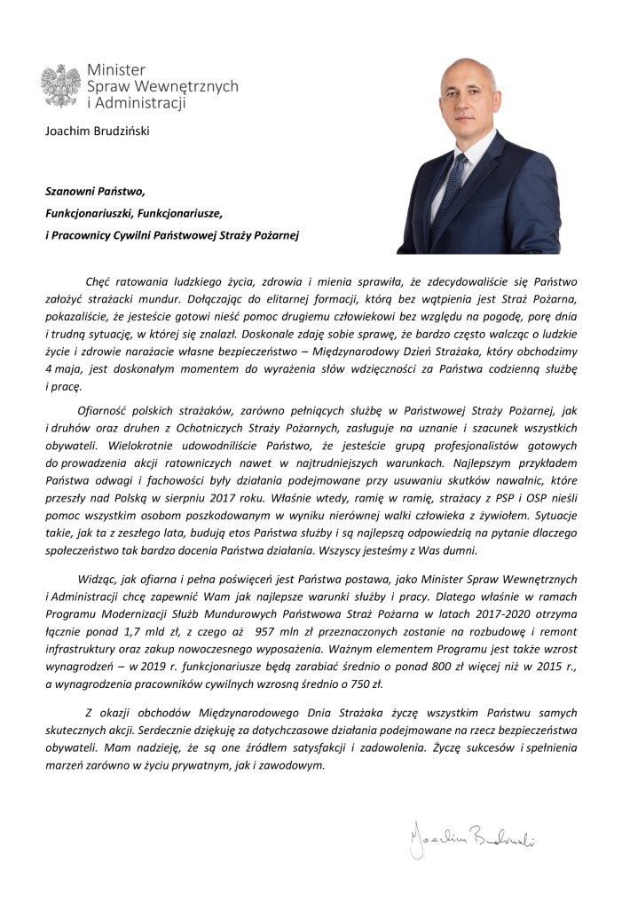 J. Brudziński Dzień Strażaka 2018