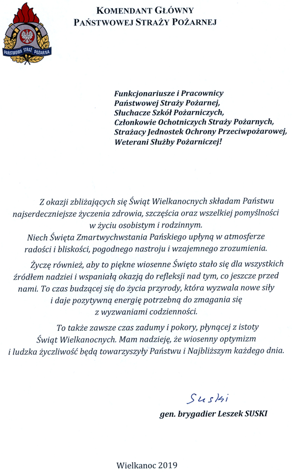 Wielkanoc 2019 KGPSP